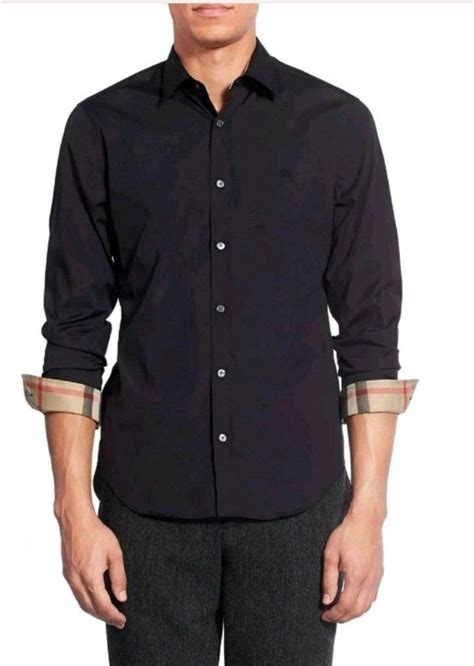 long sleeve burberry mens shirt|Burberry men's button up shirt.